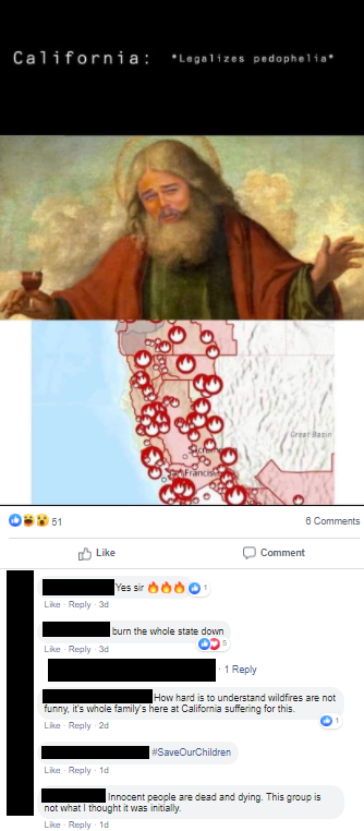 Screenshot of Facebook post